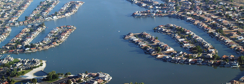 aerial view of spring valley lake